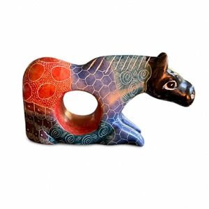 Hand Carved Kenyan Soapstone Horse Folk Art Sculpture Boho Safari Decor